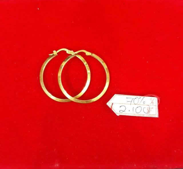 HH Jr136D336D ANTING EMAS GIWANG BULAT kadar 70% anting jersEy polos