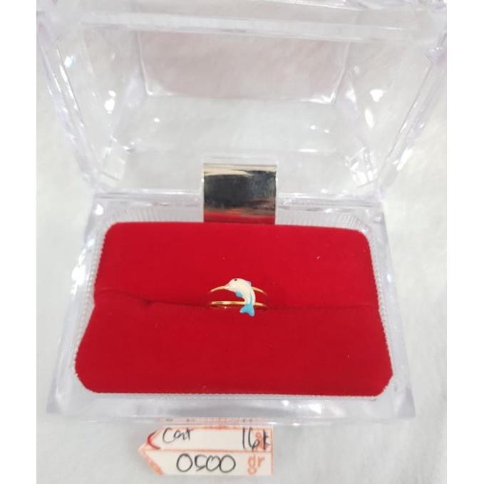 PP CA317G116G cincin ikan lumba lumba baby model ongsrot dolphin