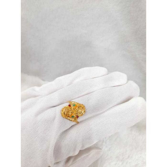QQ CC334M252M cincin emas kuning asli model arab dubai india mekkah