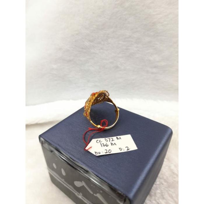 EE CC372M136M cincin emas asli model dubai india bunga arab mekkah