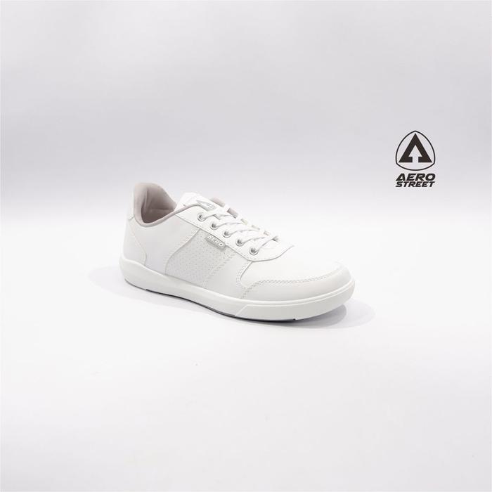Aerostreet 40-43 Evander Putih - Sepatu Sneakers Casual Sport Sekolah