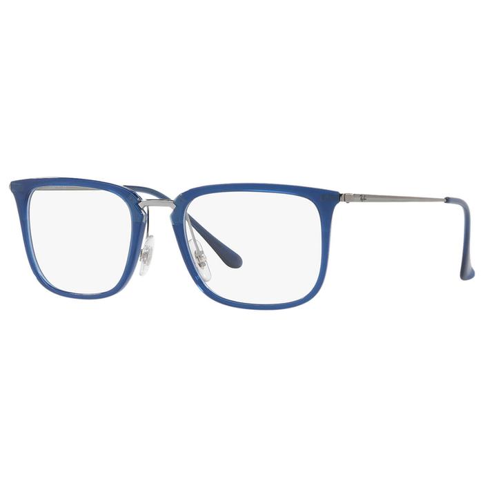 Ray-Ban Frame Kacamata Rayban Square Acetate RX 7141 5752 Blue