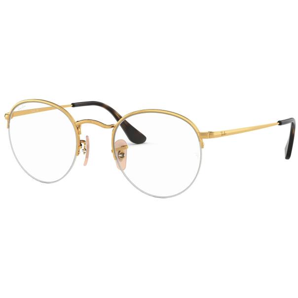 Ray-Ban Frame Kacamata Rayban Round Gaze RX 3947V 2500 Gold