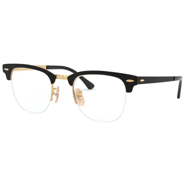 Ray-Ban Frame Clubmaster Gaze RX 3716VM 2890 50 Black Gold