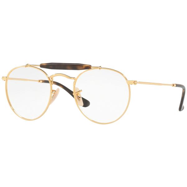 Ray-Ban Frame Kacamata Rayban Round Double RX 3747V 2500 Gold