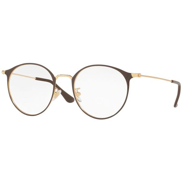 Ray-Ban Frame Kacamata Rayban Round Metal RX 6378F 2905 Brown Gold