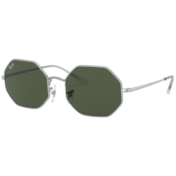Ray-Ban Sunglass Octagon RB 1972 914931 54 Silver w/ Green Classic
