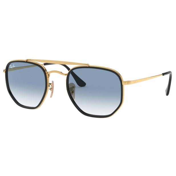 Ray-Ban Kacamata Sunglass Rayban MARSHAL RB 3648M 91673F 52 Gold Black