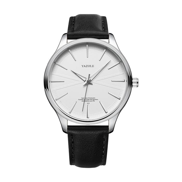 YAZOLE 512 Business Style Simple Dial Clean Lines Leather