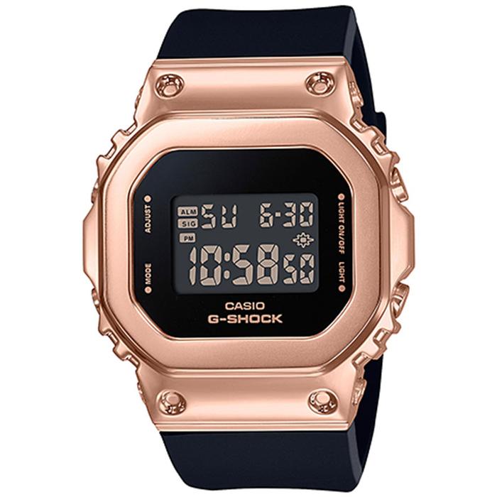 JAM TANGAN WANITA CASIO G-SHOCK ORIGINAL SERIES METAL SQUARE DIGITAL HITAM RESIN GM-S5600PG-1D CASIO