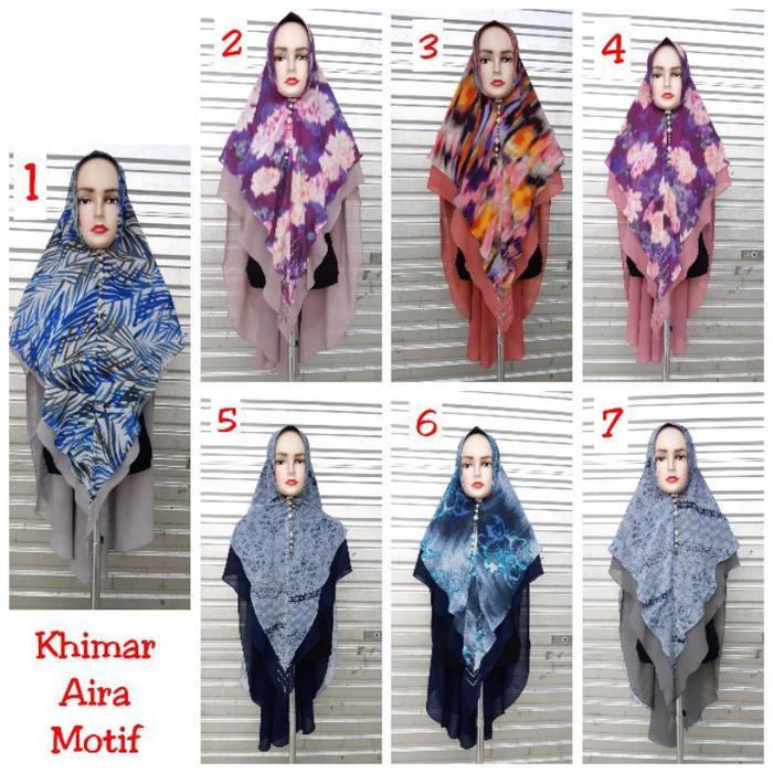 KAHFI KHIMAR AIRA MOTIF PRINTING Ori Yodizein Syari
