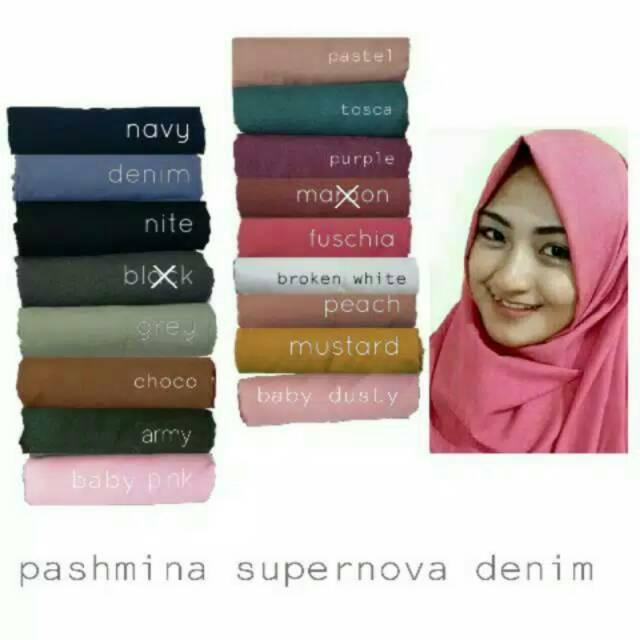 FH PASHMINA DENIM SUPERNOVA JILBAB