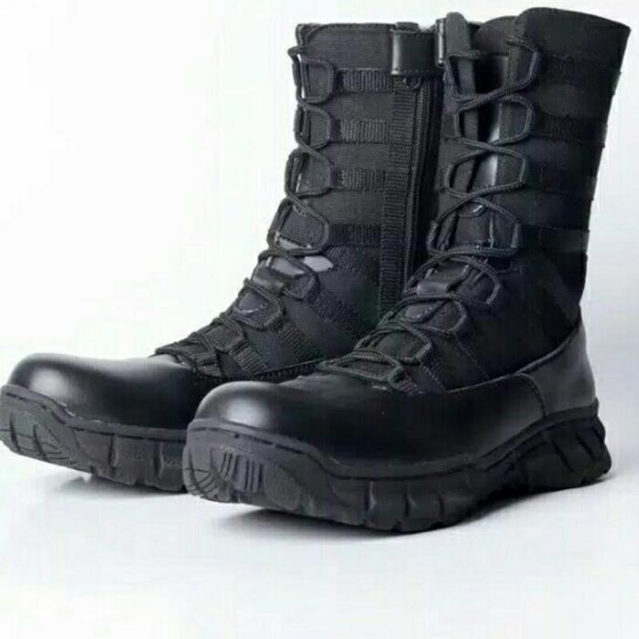 SEPATU PDL BAHAN KULIT SAPI ASLI MERK JAGUAR TNI/POLRI MODEL NINJA