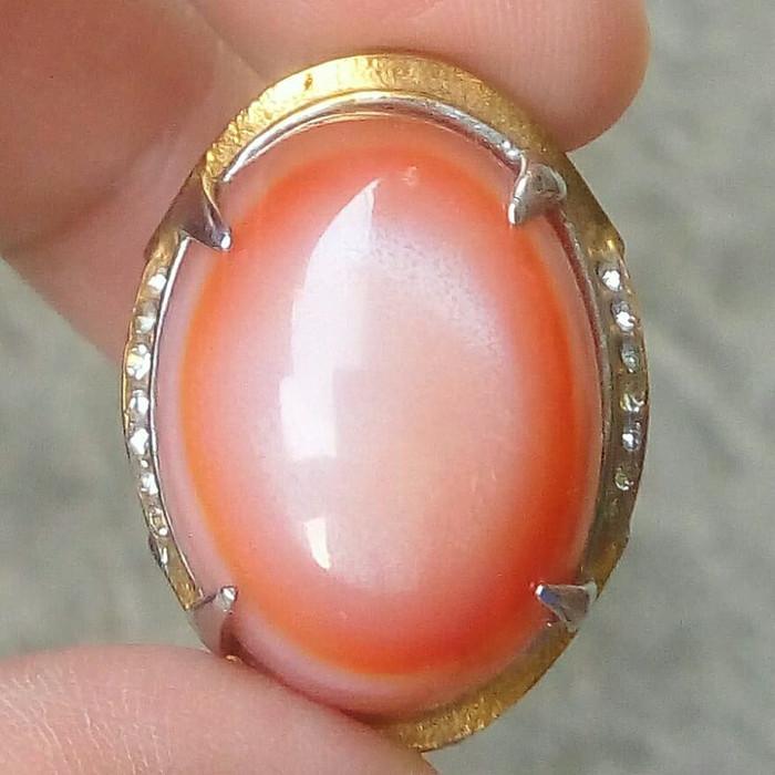 Natural Puser Bumi Mata Dewa Sumur Cincin Batu Akik Agate Gambar