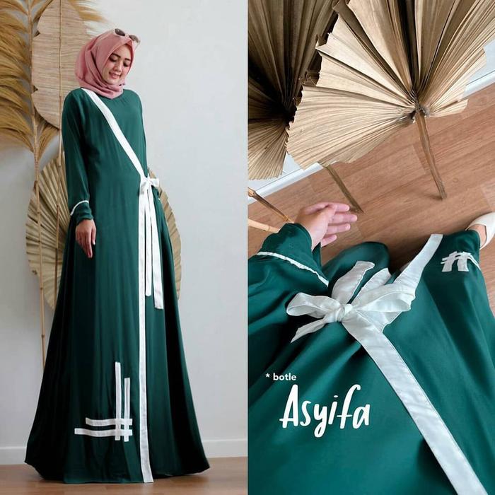 FH Asyifa Dress l Gamis Remaja Maxi Terbaru l Moscrepe Premium l Best