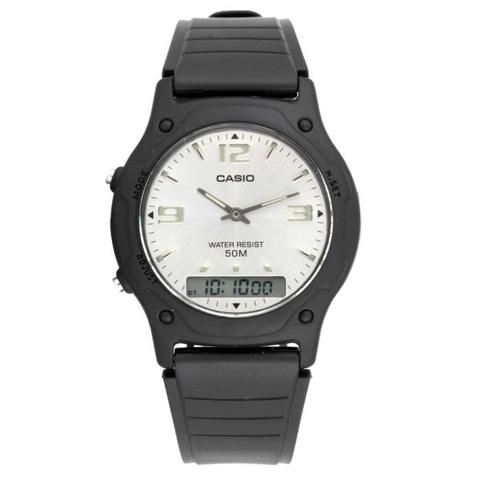 CASIO AW-49HE-7AVDF - Jam Tangan Pria - Hitam Silver - AW49H