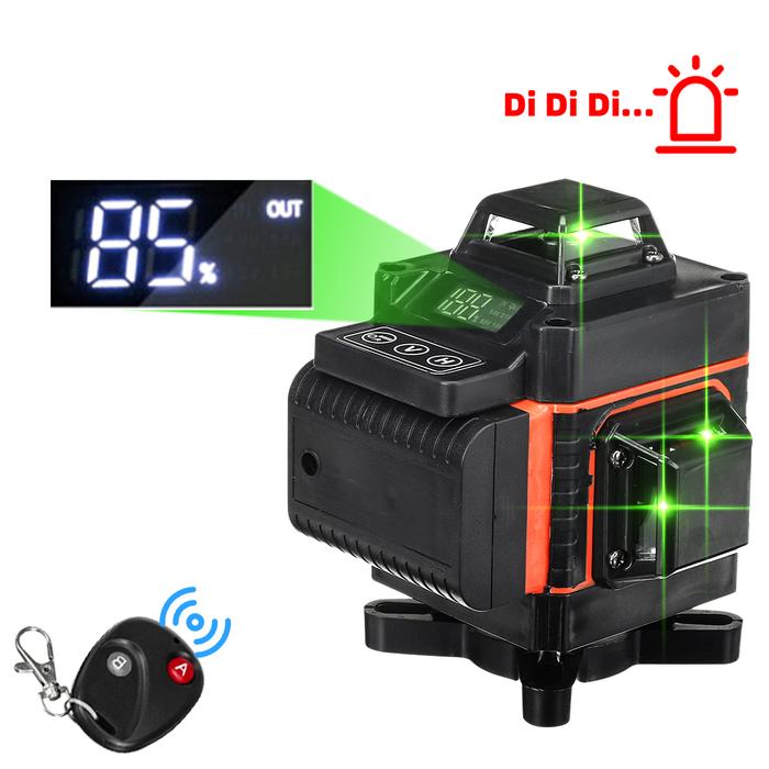 4D 16 Line Green Light Laser Level Self Leveling 360 Rotary Measure
