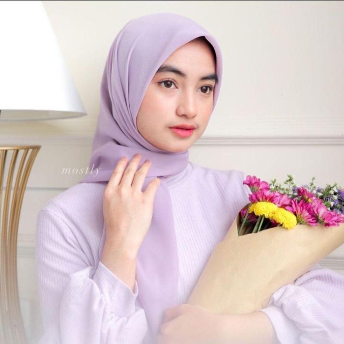 FH Bella square lilac - hijab pollycotton polos