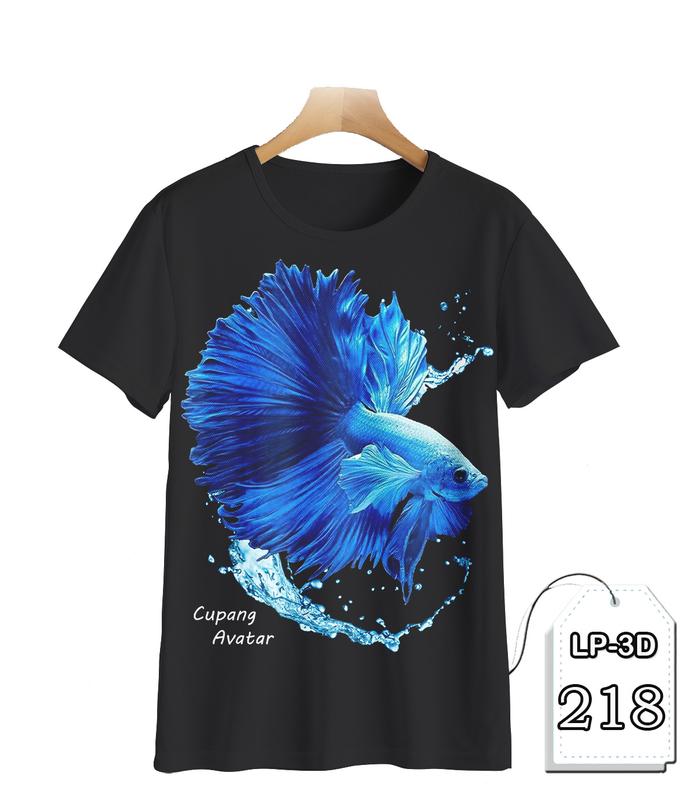 Baju Ikan Cupang Baju Printing 3D Ikan Cupang Ikan Hias #LP3D-218 Fashion