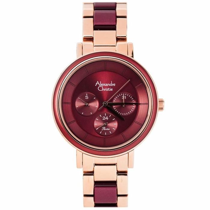JAM TANGAN WANITA ALEXANDRE CHRISTIE ORIGINAL 2918 MA AC2918MAROON NG