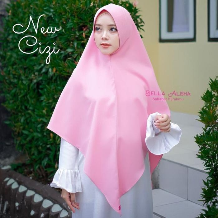 KAHFI New Khimar cizi soft pad antem jumbo syari instan original
