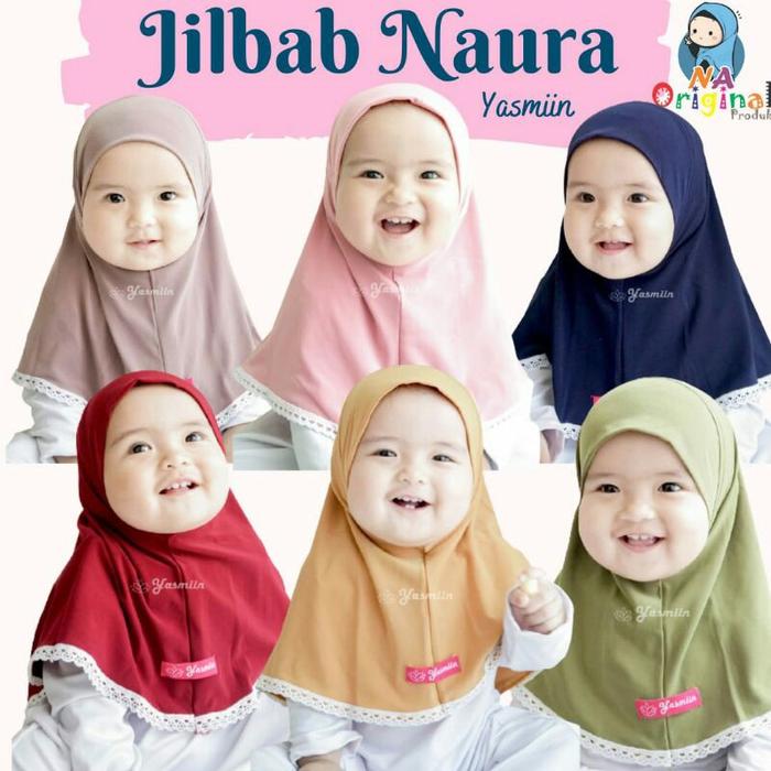 KAHFI JILBAB ANAK YASMIIN NAURA KERUDUNG JERSEY RENDA