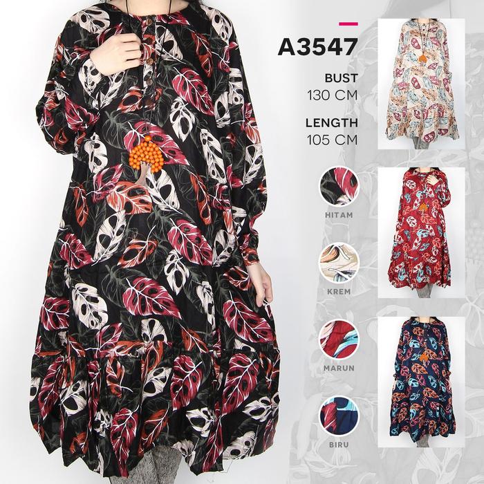 KAHFI Maliju Tunik Jumbo Rempel Busui Katun - A3547