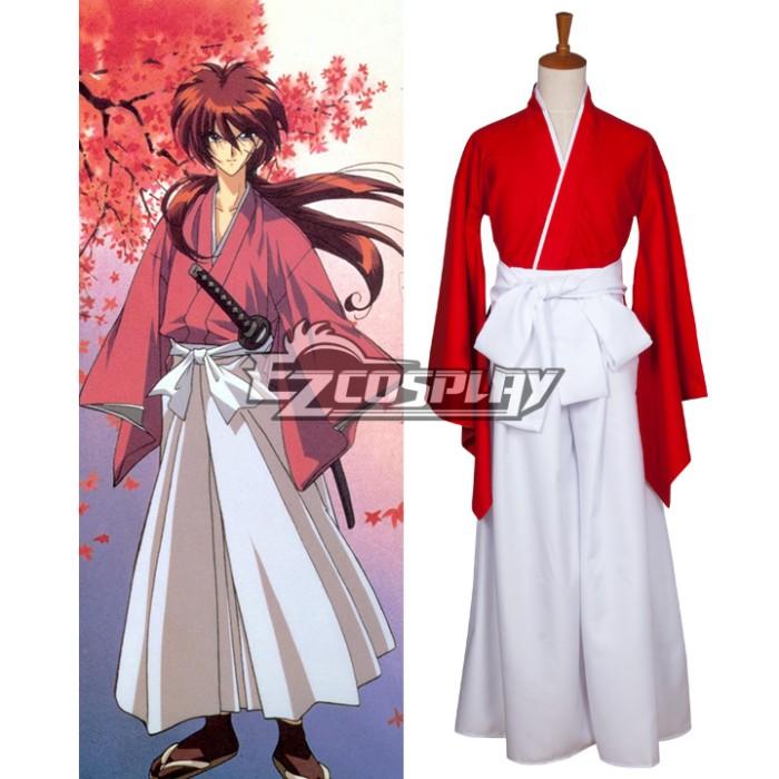 Cc-144 Rurouni Kenshin Himura Samurai X Cosplay Costume Kostum Kimono
