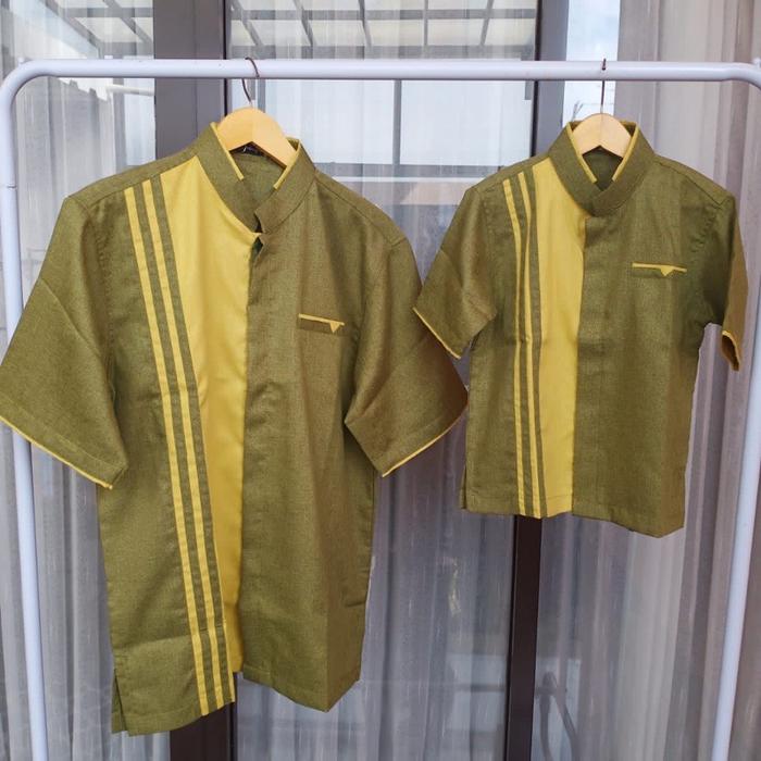 KAHFI Koko Couple Ayah dan anak warna Hijau Lime Lemon
