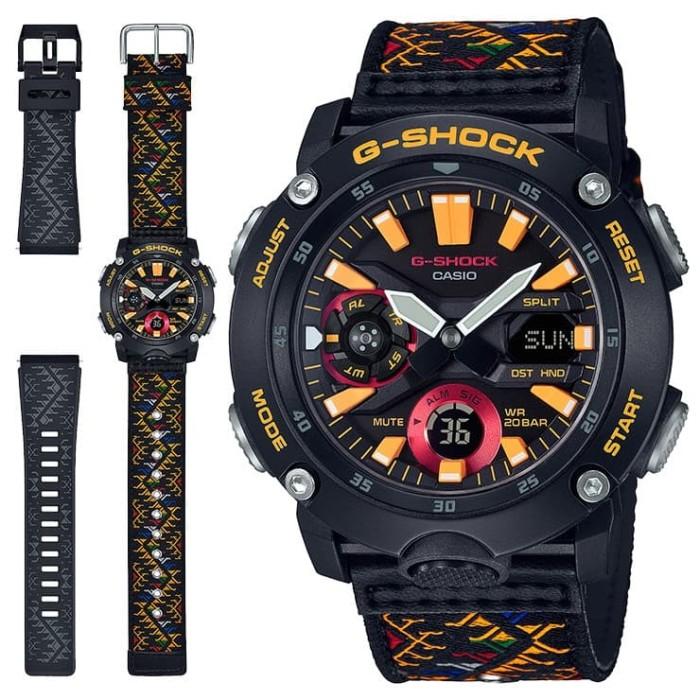 Casio G-Shock GA-2000BT-1ADR - Motif Tekstil Bhutan Limited Edition