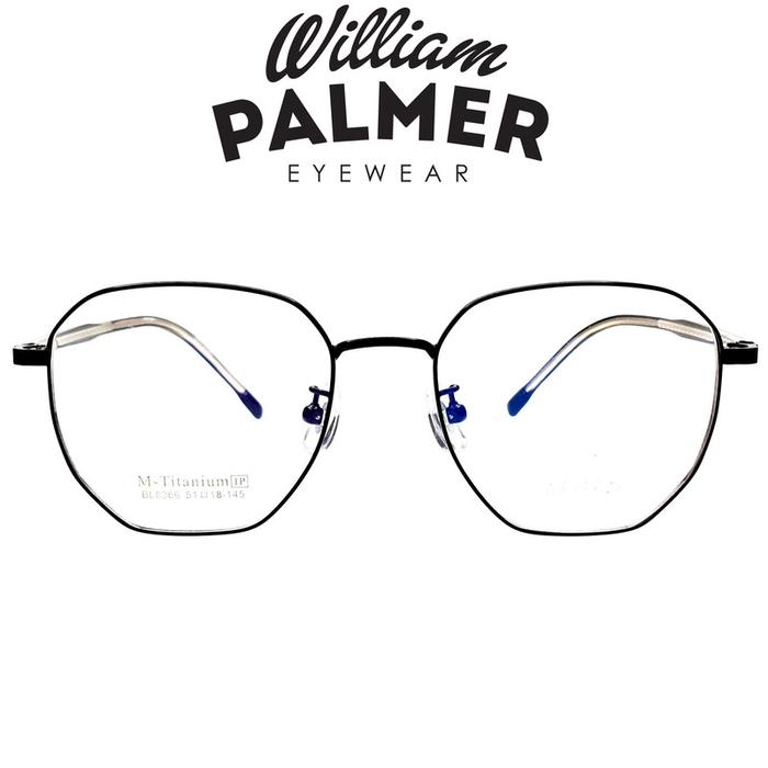 William Palmer Kacamata Pria Wanita Titanium 8366 C5 Black