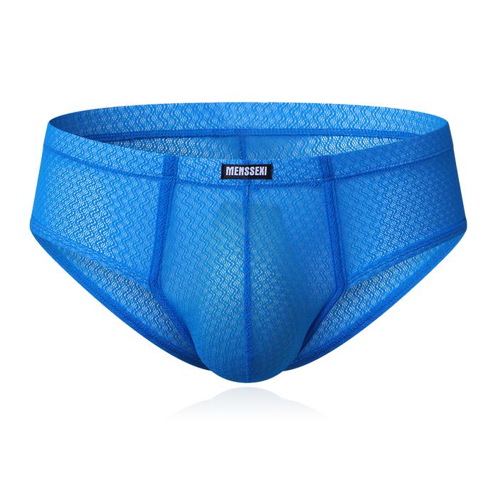 ANG Transparent Lace Mesh Breathable Seamless U Convex Pouch