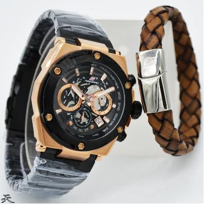 Chronoforce 5297MBR black Original & Garansi