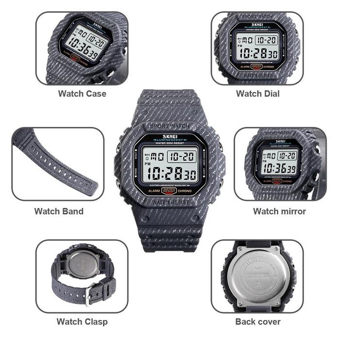 SKMEI Empat Segi Jam Tangan Pria 1471 Men Watch Digital Anti Air