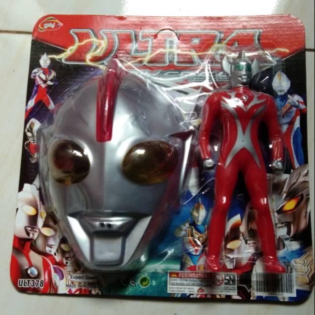 JJ ULT378 Mainan topeng ultraman ribut upin ipin bonus robot ultraman