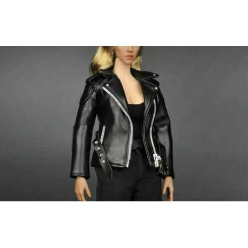 1/6 Leather Jacket Coat Fit 12in Female Phicen TBLeague Figure Body