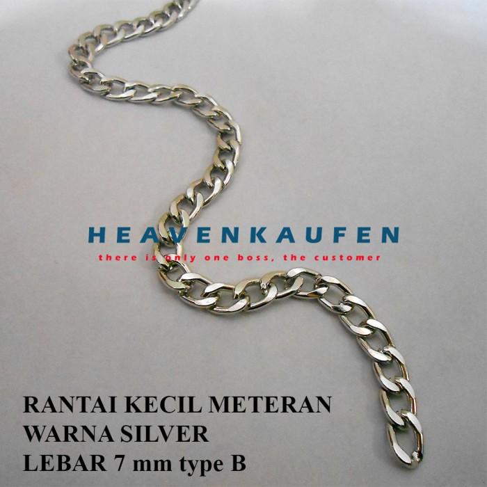 rantai kecil 7 mm silver meteran bagus murah type b