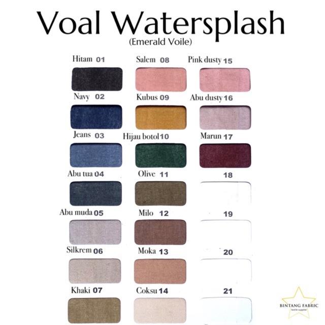 Bahan Kain Voal Anti air Watersplash Waterproof premium 1 25 meter