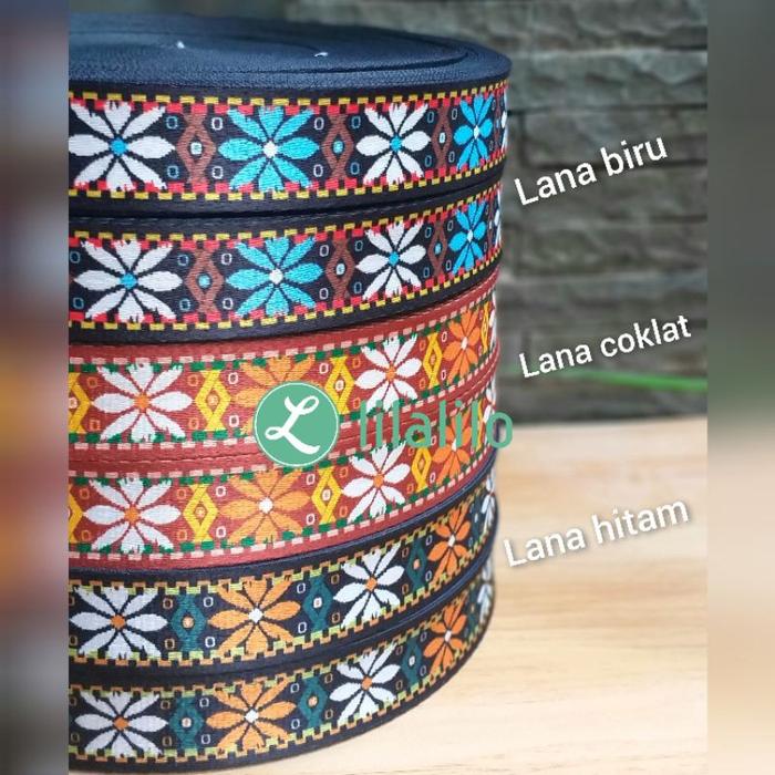 PROMO !!! WEBBING MOTIF 4 CM / TALI TAS MOTIF / TALI ETNIK