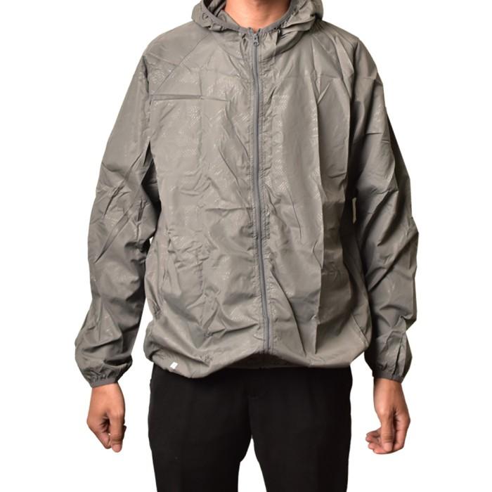 Ataru Jaket Tahan Air Ukuran L - Abu-Abu