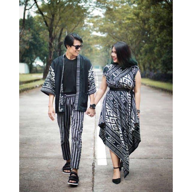 Couple Batik tenun Pasangan Couple-Pesta-Kondangan-ke gereja