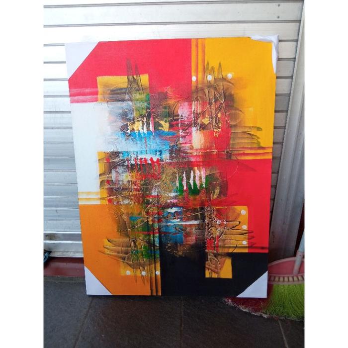 Lukisan kanvas Bali Abstrak abstract 1
