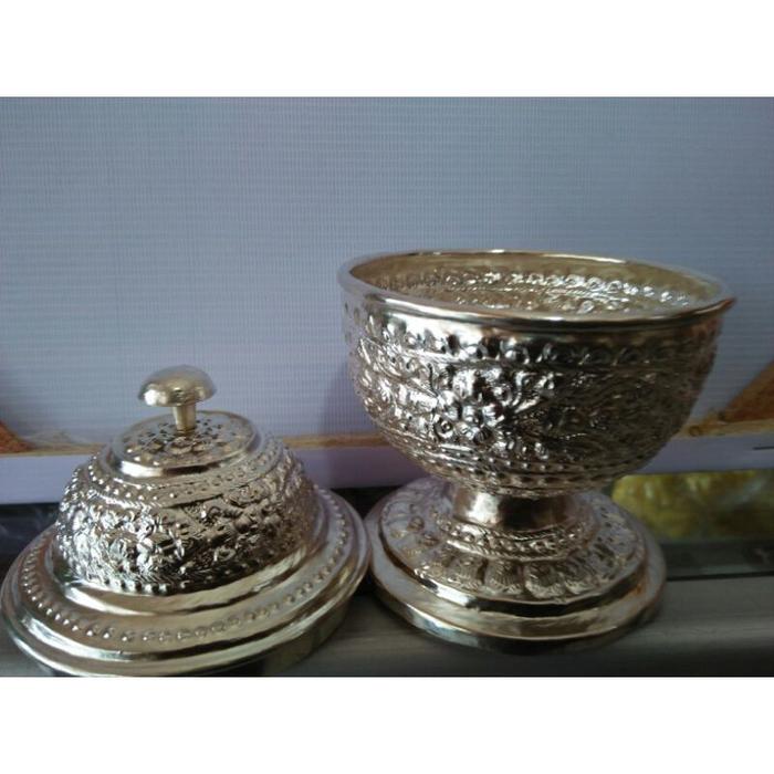 cawan gelas tirta Bali bahan perak slaka
