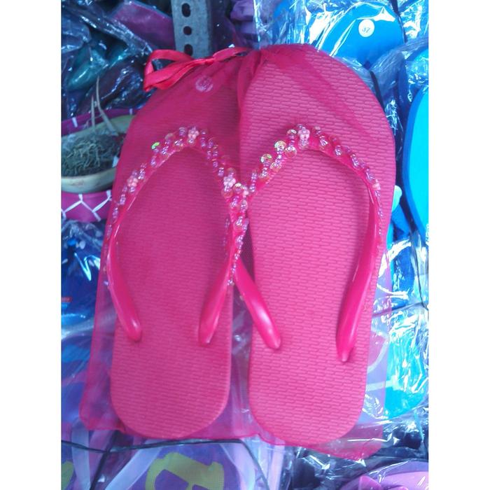 Sandal Sendal jepit variasi manik Mote Bali Cantik