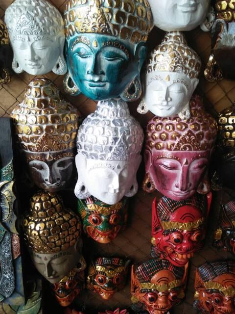 Topeng buddha pajangan dinding