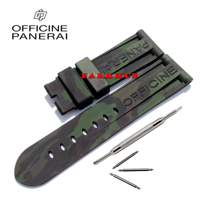 MANTULL STRAP RUBBER PANERAI LUMINOR OFFICINE 24 MM ARMY FREE PEN