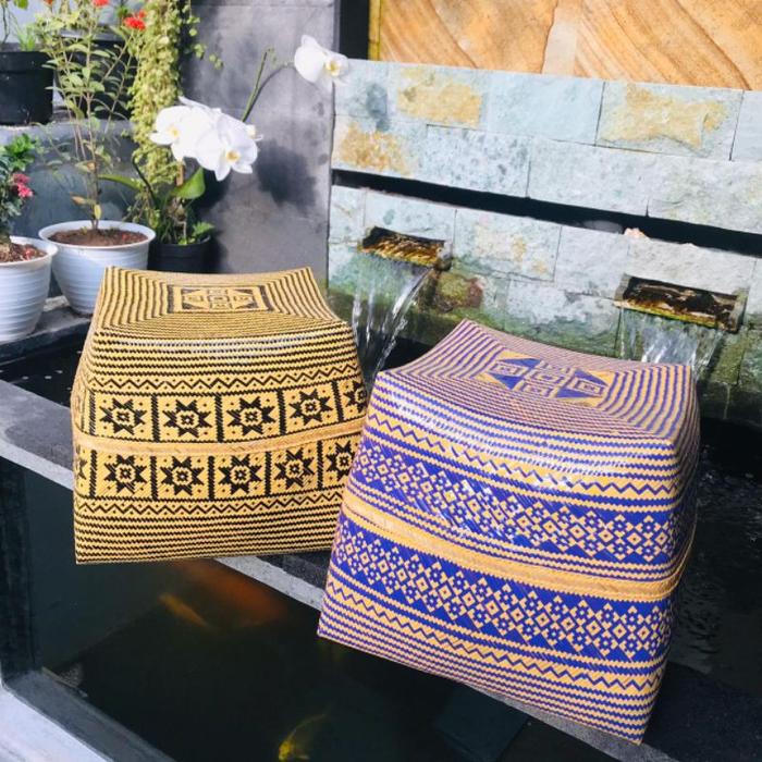 sokasi Bangli bambu kulit asli 30cm PREMIUM