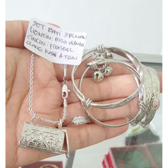 set gelang cincin dan kalung bayi xuping 3 bulanan