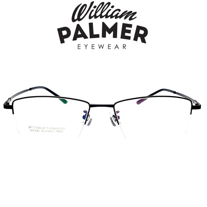 William Palmer Kacamata Pria Wanita Titanium 1116 C1 Black