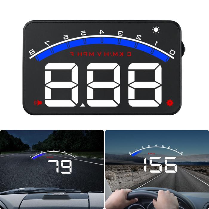 3.5'' Car HUD Head Up Display OBD2 Speed RPM Water Temperature